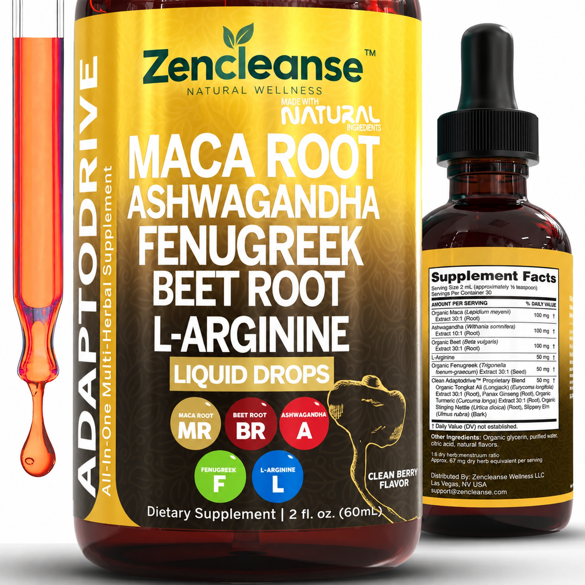 Zencleanse Adaptodrive™ 5-in-1 Liquid Wellness Drops