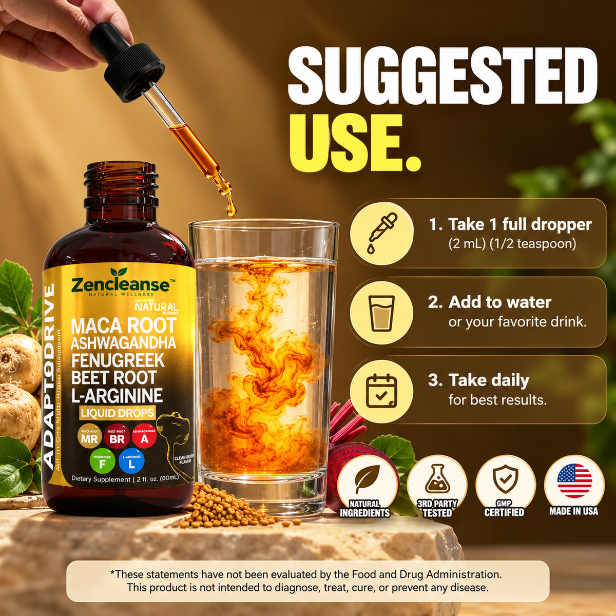 Zencleanse Adaptodrive™ 5-in-1 Liquid Wellness Drops